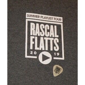 Rascal Flatts Summer Playlist Tour 2019 Local Crew XL T-Shirt with Guitar Pick